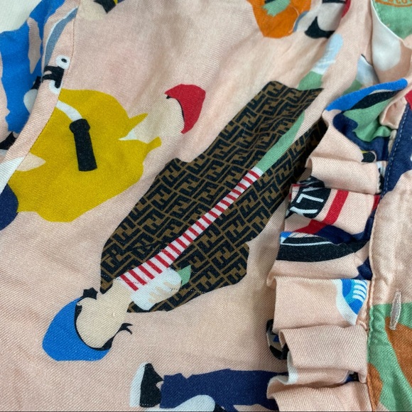 Fendi authentic oversized ruffled dress size S - Picture 11 of 16